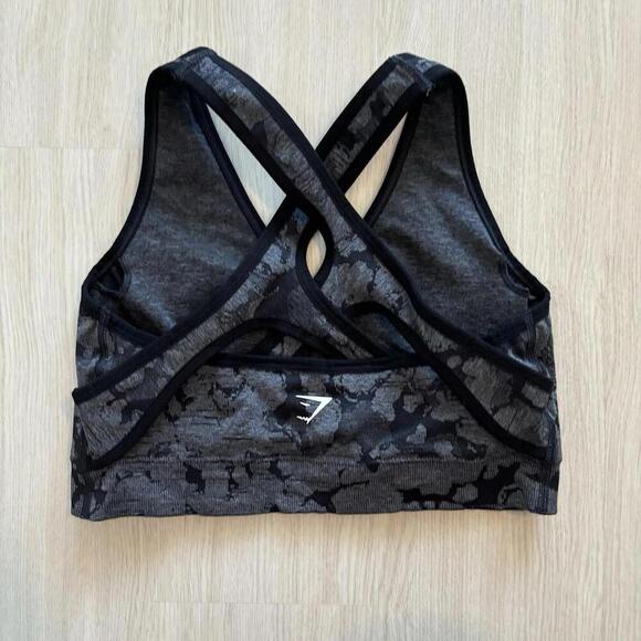 Gym Shark Womens Medium Grey Workout Top Sports Bra - Picture 2 of 5